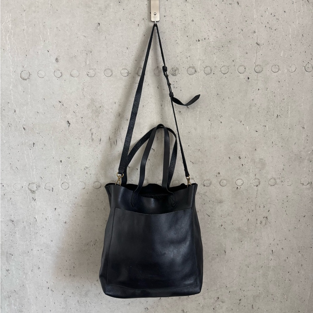 MADEWELL BLACK LEATHER TOTE